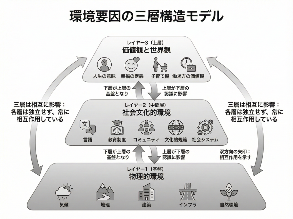 【環境移住】環境要因の三層構造モデル
